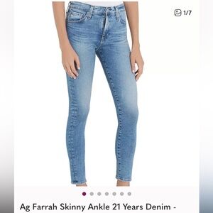 AG Denim - The Farrah Skinny Ankle Jeans 27R